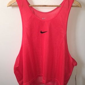 Red Nike mesh pinnie